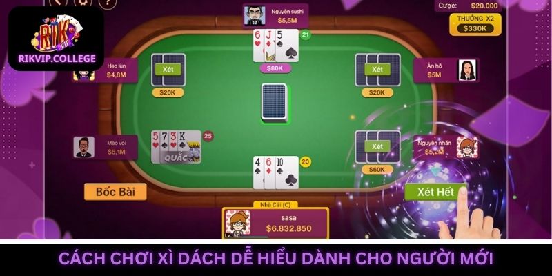 Học luật chơi xì dách cơ bản dành cho tân binh đơn giản