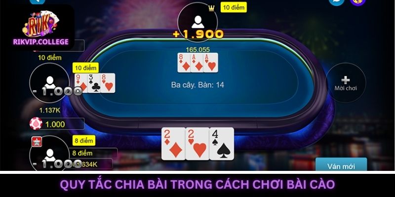 Mỗi thành viên chơi bài cào được nhận 3 lá bài