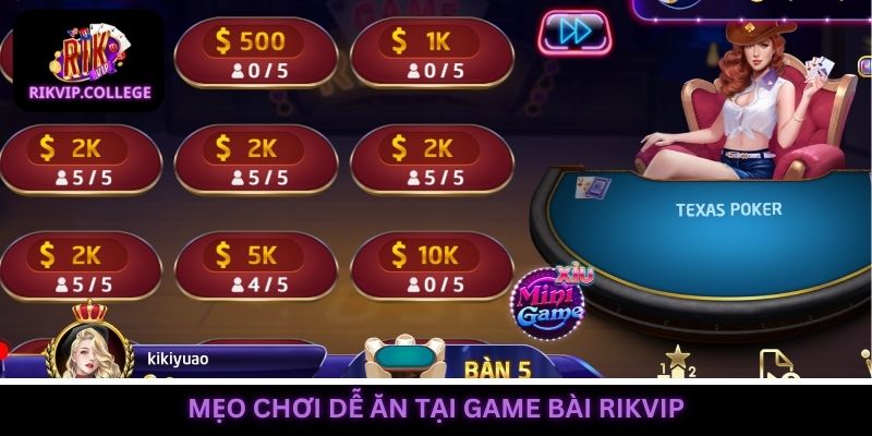 Tham gia những bàn cược có giới hạn phù hợp tại Rikvip