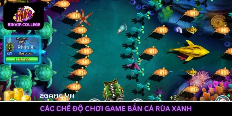 Trải nghiệm săn cá rùa xanh với đa dạng chế độ chơi