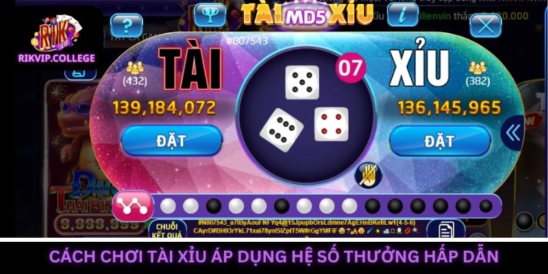 Tỷ lệ thanh toán tài xỉu Rikvip hấp dẫn